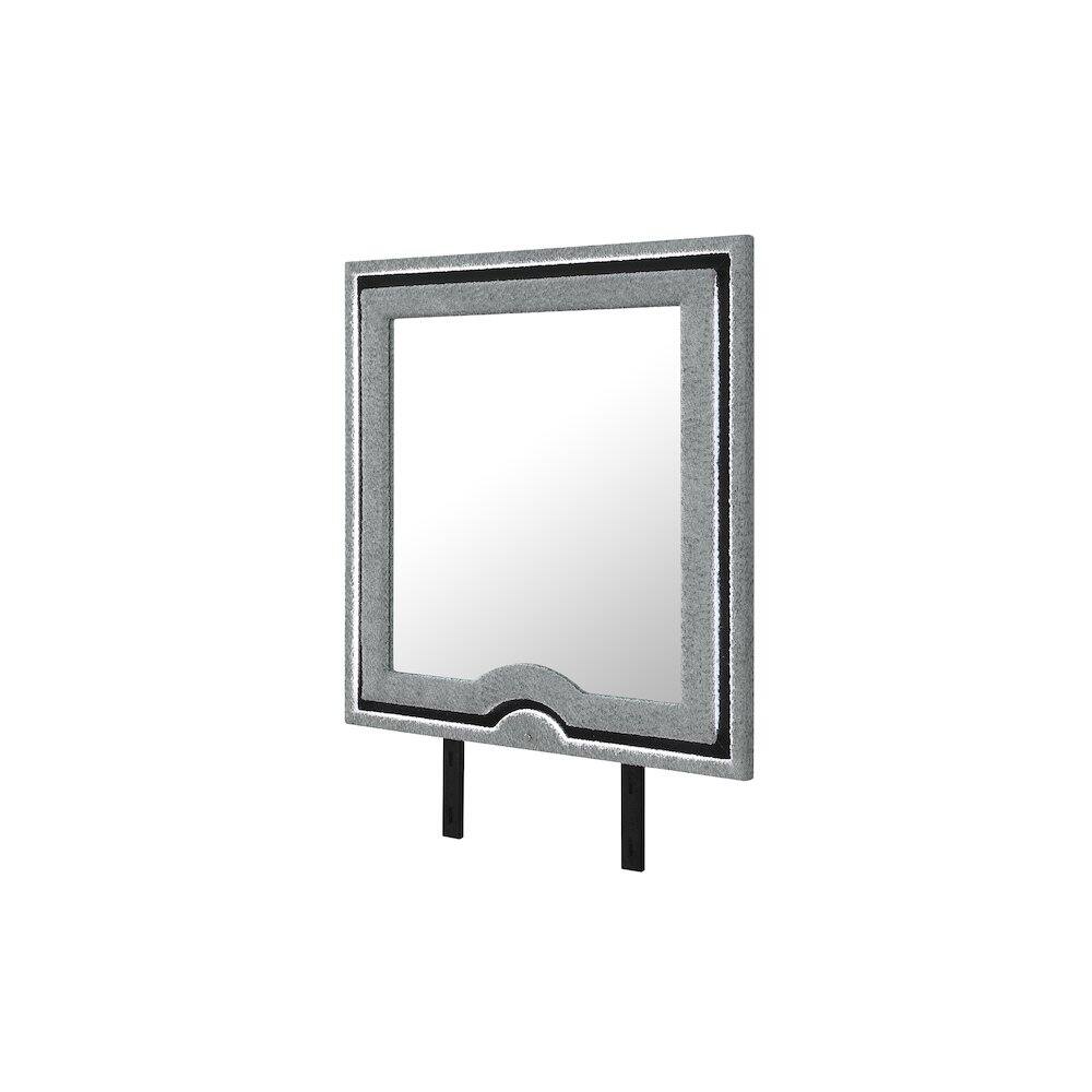 Angle. Global Furniture USA - Isabella Grey Mirror With Led - Grey.