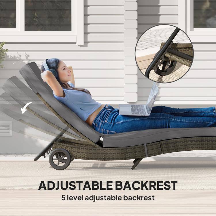ADJUSTABLE BACKREST  
5 level adjustable backrest