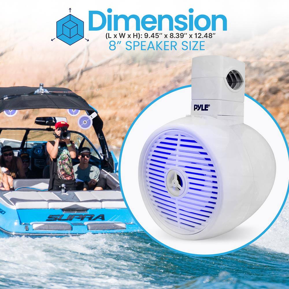 Dimension  
(L x W x H): 9.45" x 8.39" x 12.48"  
8" SPEAKER SIZE  

PYLE  

SUPRA