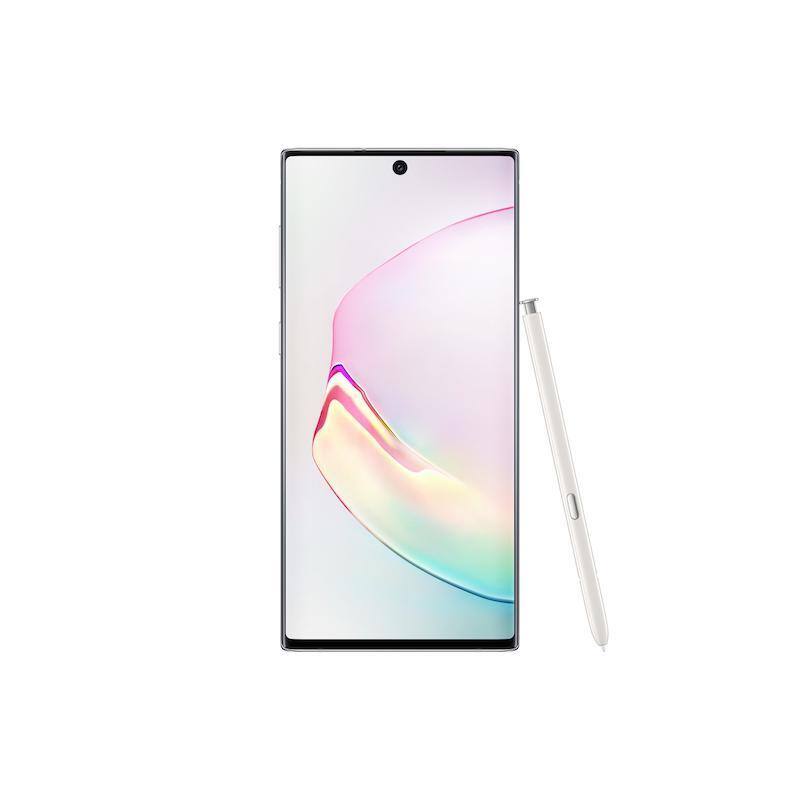 Left. Samsung - Galaxy Note 10+ N975U (Fully Unlocked) 256GB - Aura White.