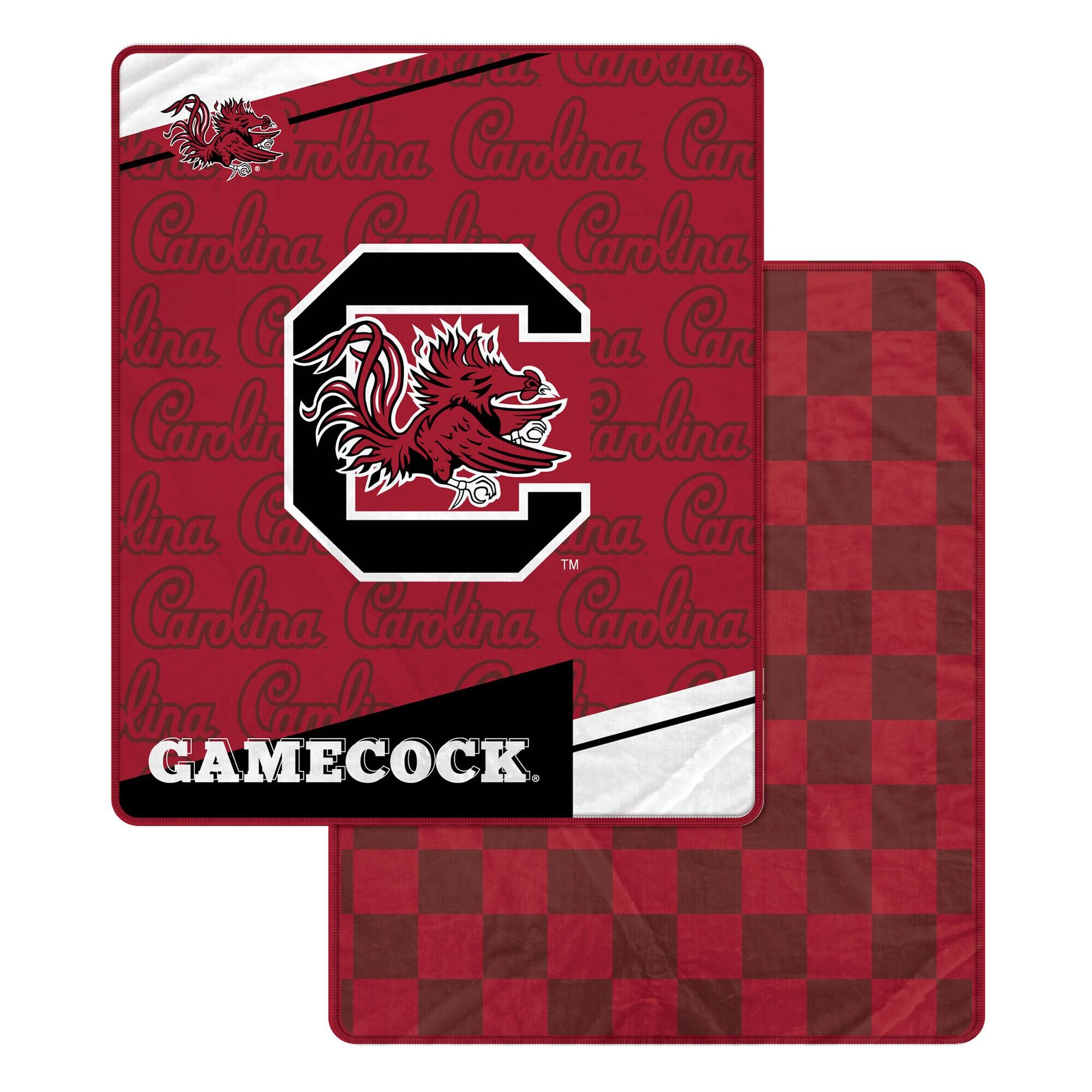 Pegasus - South Carolina Gamecocks 60" x 70" Diagonal Ghost Checkered Double-Sided Blanket - Multicolor