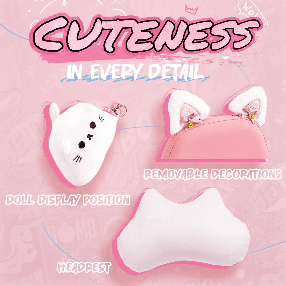 Cuteness in Every Detail

Removable Decorations

Doll Display Position

Headrest