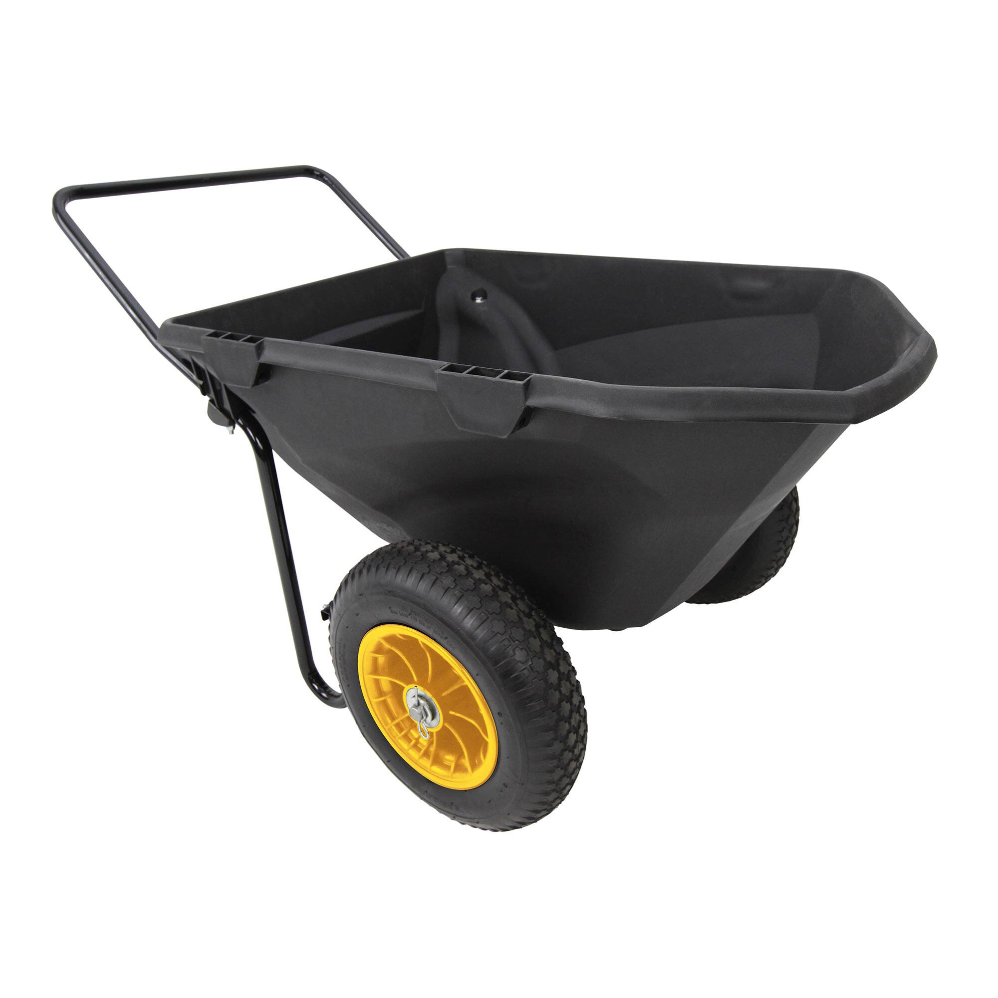 Alt View 8. Polar Trailer - Polar Trailer 7 Cubic Foot Heavy Duty Utility Yard Garden Wheelbarrow Cub Cart - Black.