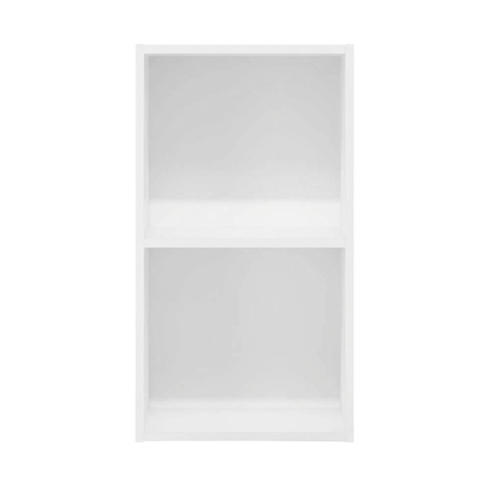 Back. FurniFact - Wooden bookcase with ample storage - White.