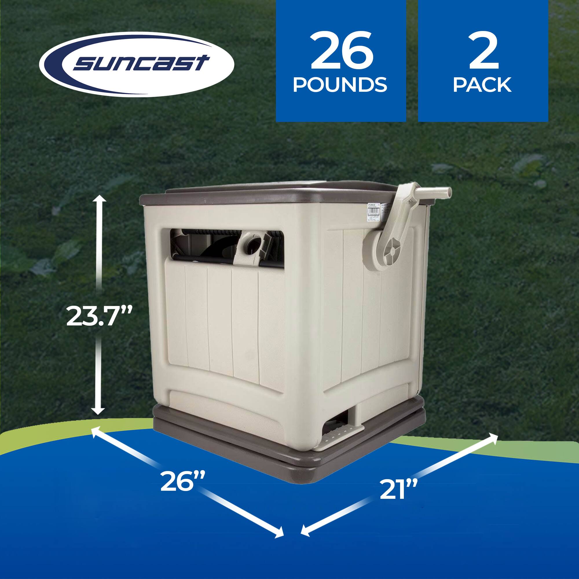 Suncast 26 Pounds 2 Pack 23.7" 26" 21"