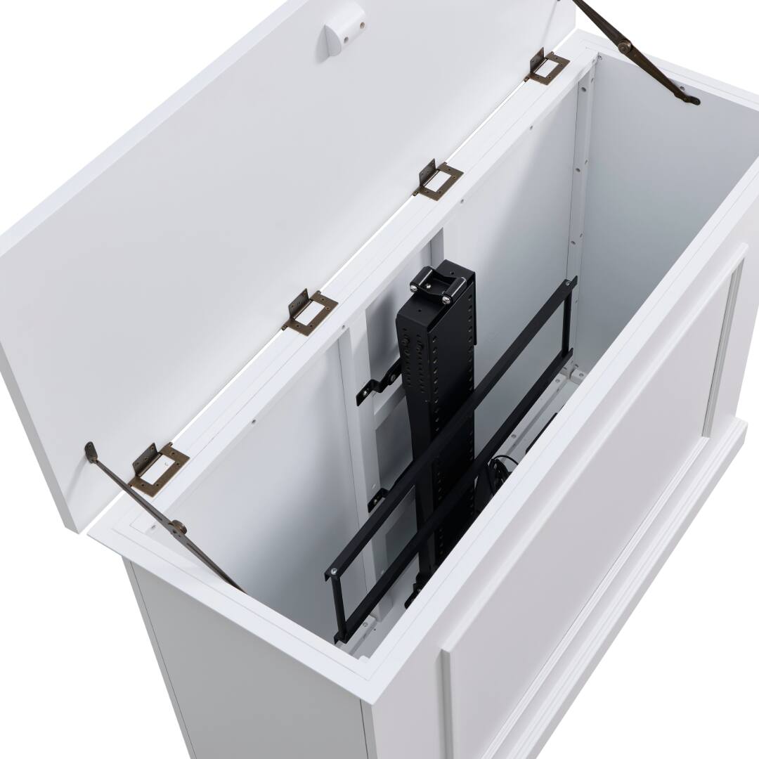 Alt View 4. Touchstone Home Products - The Elevate by Touchstone - Smart Motorized TV Lift Cabinet for Flat Screen TVs up to 50 Inches - White.
