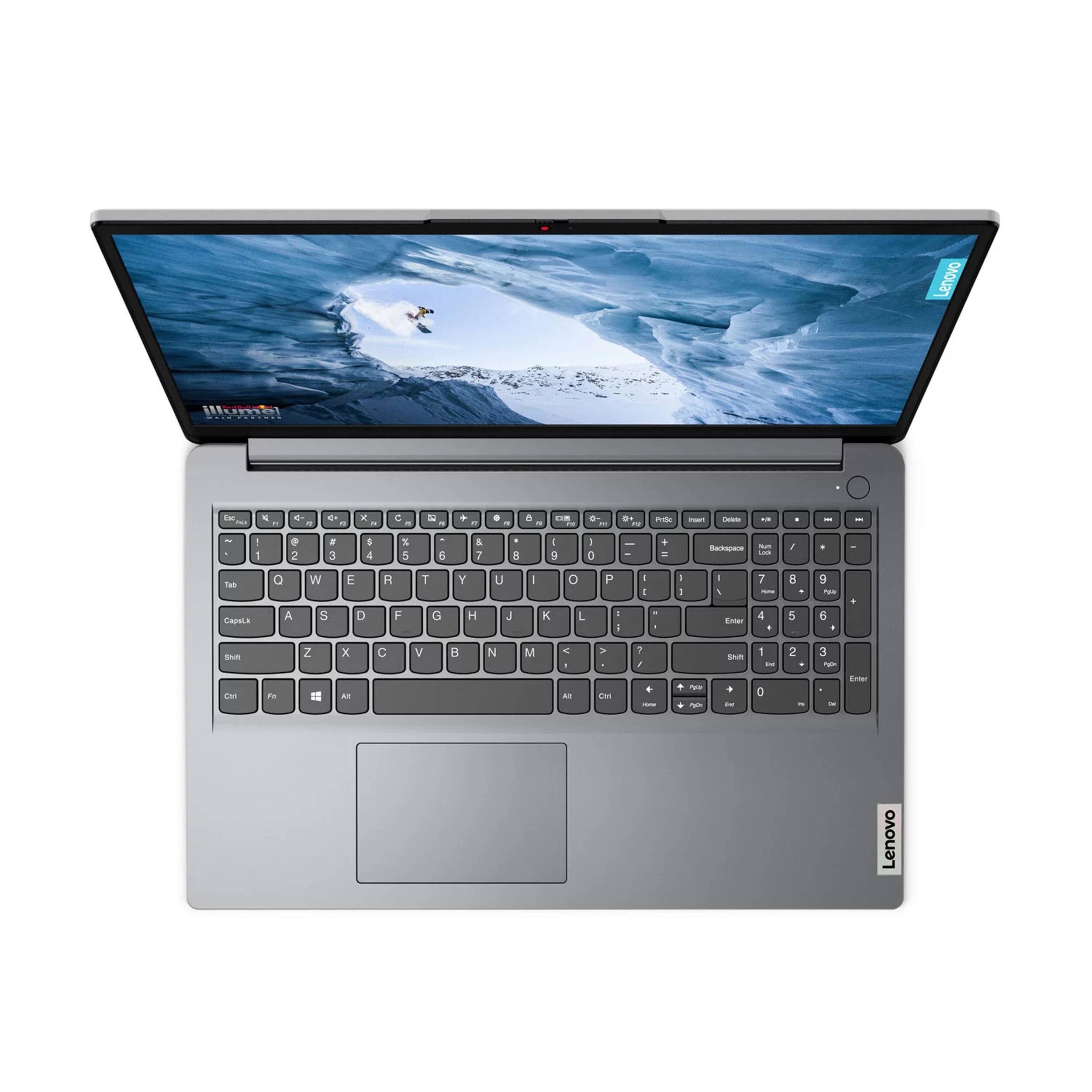 Alt View 4. Lenovo - Lenovo Ideapad 1 15.6" HD Laptop - Intel Celeron N4500 - 20GB Memory - 1TB eMMC - Cloud Grey - Cloud Grey.