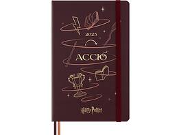 Moleskine - 2025 Limited Edition Harry Potter Accio 5" x 8.25" Daily Planner - Bordeaux Red
