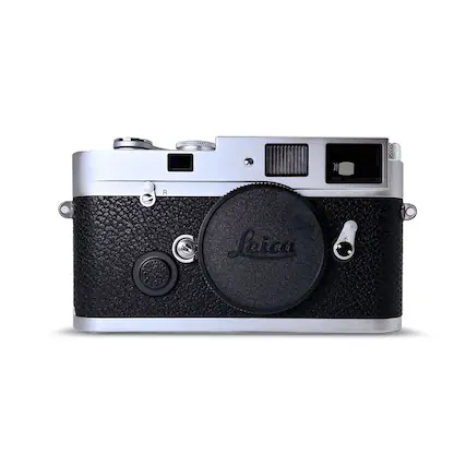 Front. Leica - Leica MP 0.72 Silver Compact 35mm Rangefinder Camera Body with 0.72x Viewfinder Magnification (International Model).