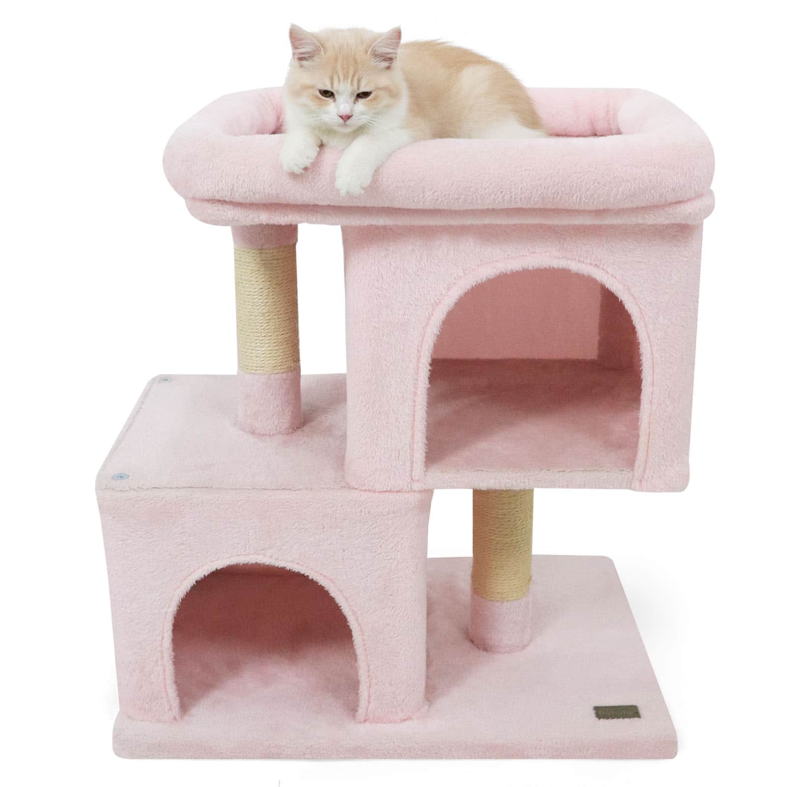 Gymax - 25.5'' Cat Tree w/ 2 Large Condo Padded Top Perch Sisal Scratching Posts price history on PriceWatchPro