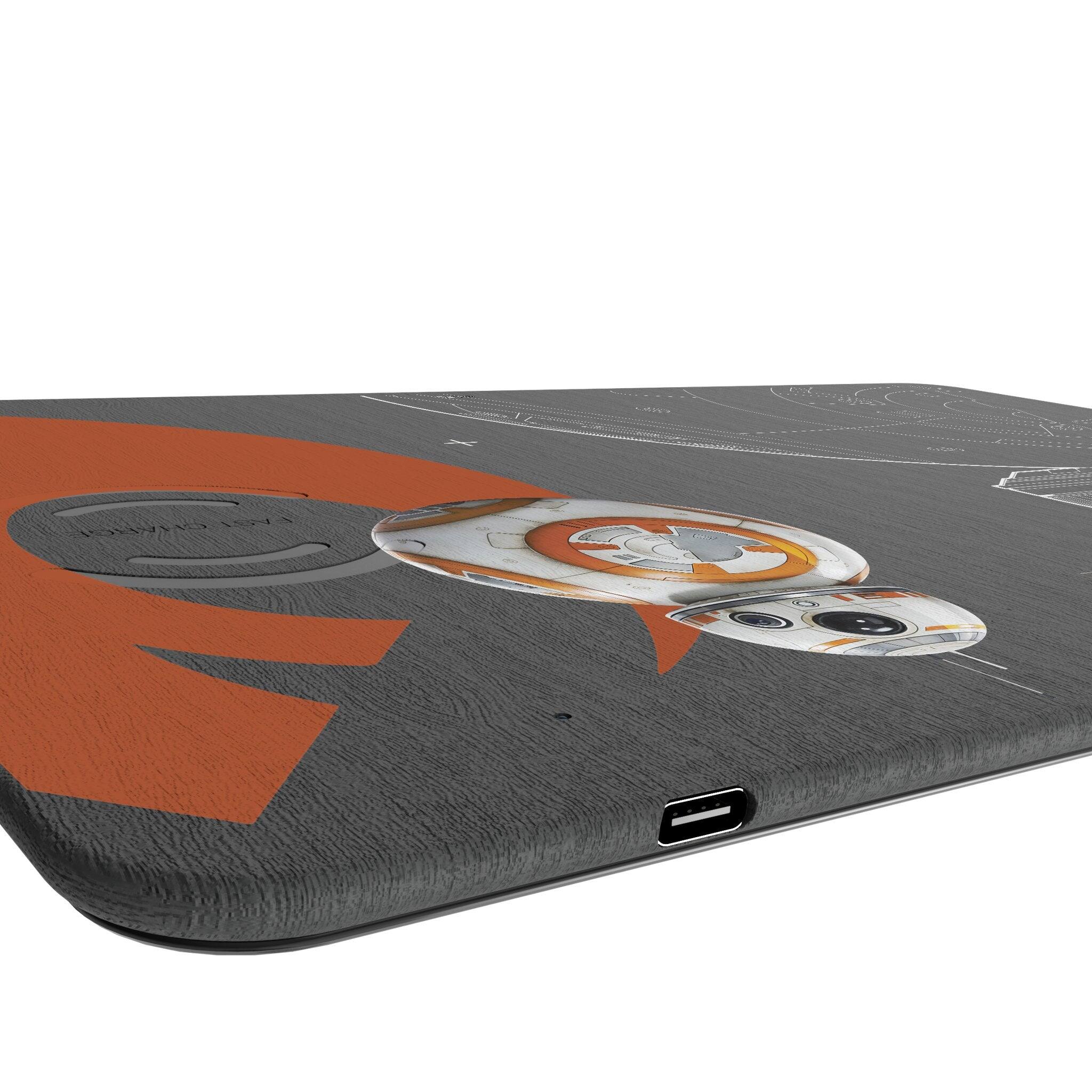 Left. Keyscaper - Star Wars: The Force Awakens FactionTech 15-Watt Wireless Charger and Mouse Pad - BB-8.