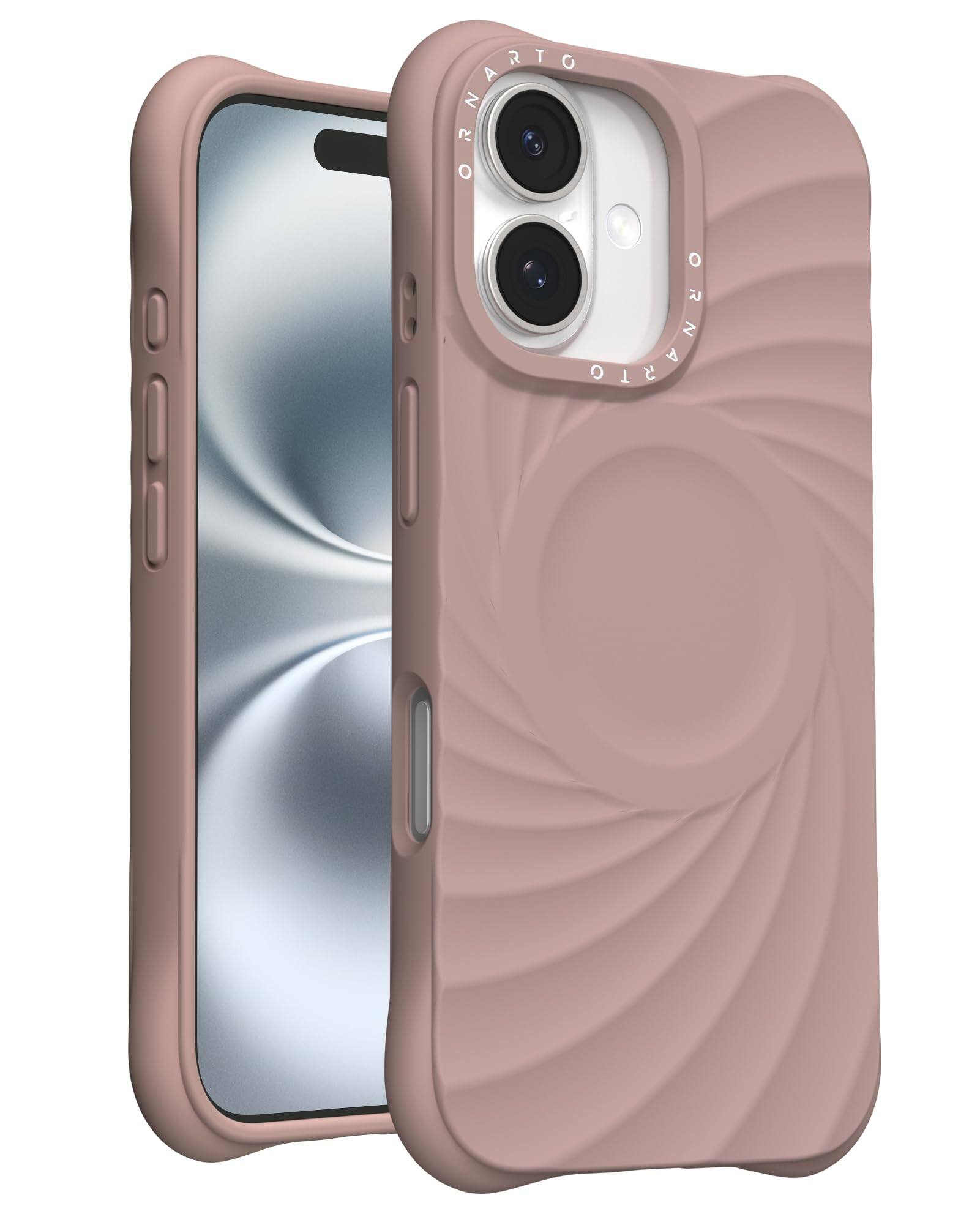 Front. Ornarto - ORNARTO Vortuxe for Liquid Silicone iPhone 16 Case 6.1", Drop Protection, Compatible with MagSafe - Latte - Latte.