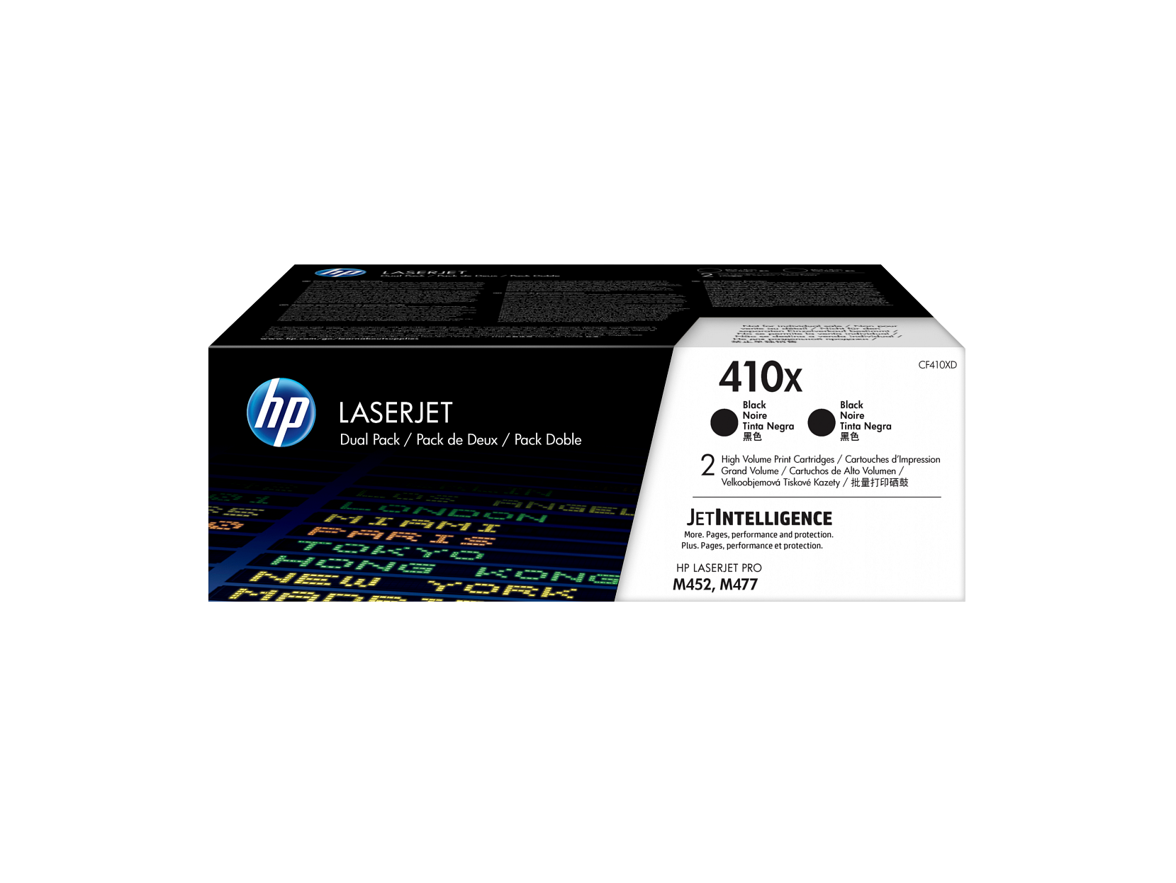 HP - 410X 2-pack High Yield Black Original LaserJet Toner Cartridges, Per