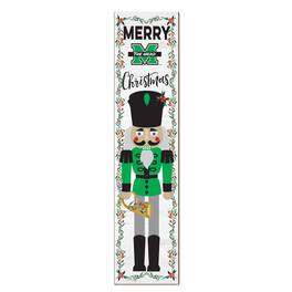 Jardine - Marshall Thundering Herd 11" x 46" Nutcracker Holiday Leaner Sign - White