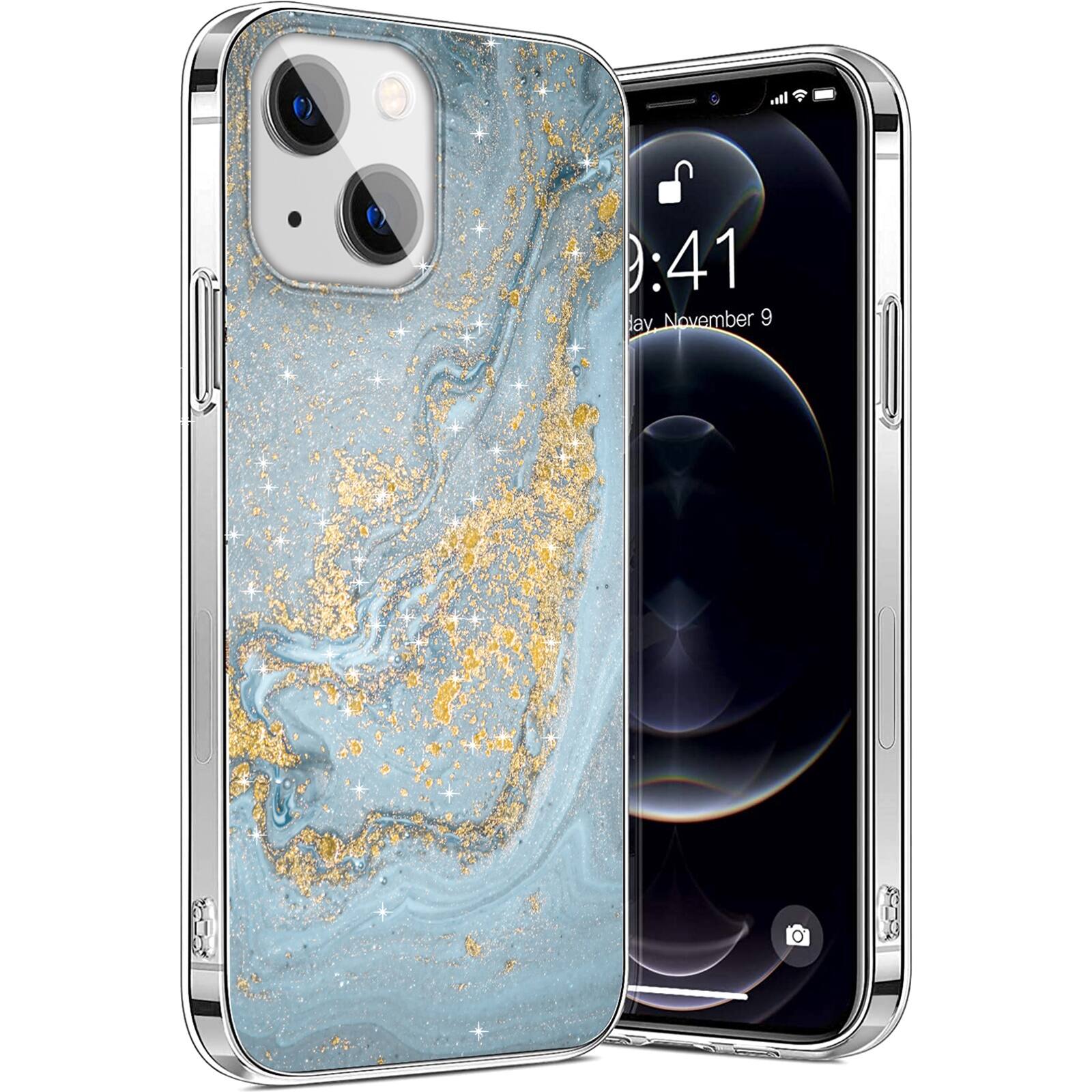 Alt View 11. SaharaCase - Marble Series Case for Apple iPhone 14 Plus - Blue Marble.