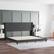 Alt View 3. Emma + Oliver - Upholstered Platform Bed with Wingback Headboard - Charcoal.
