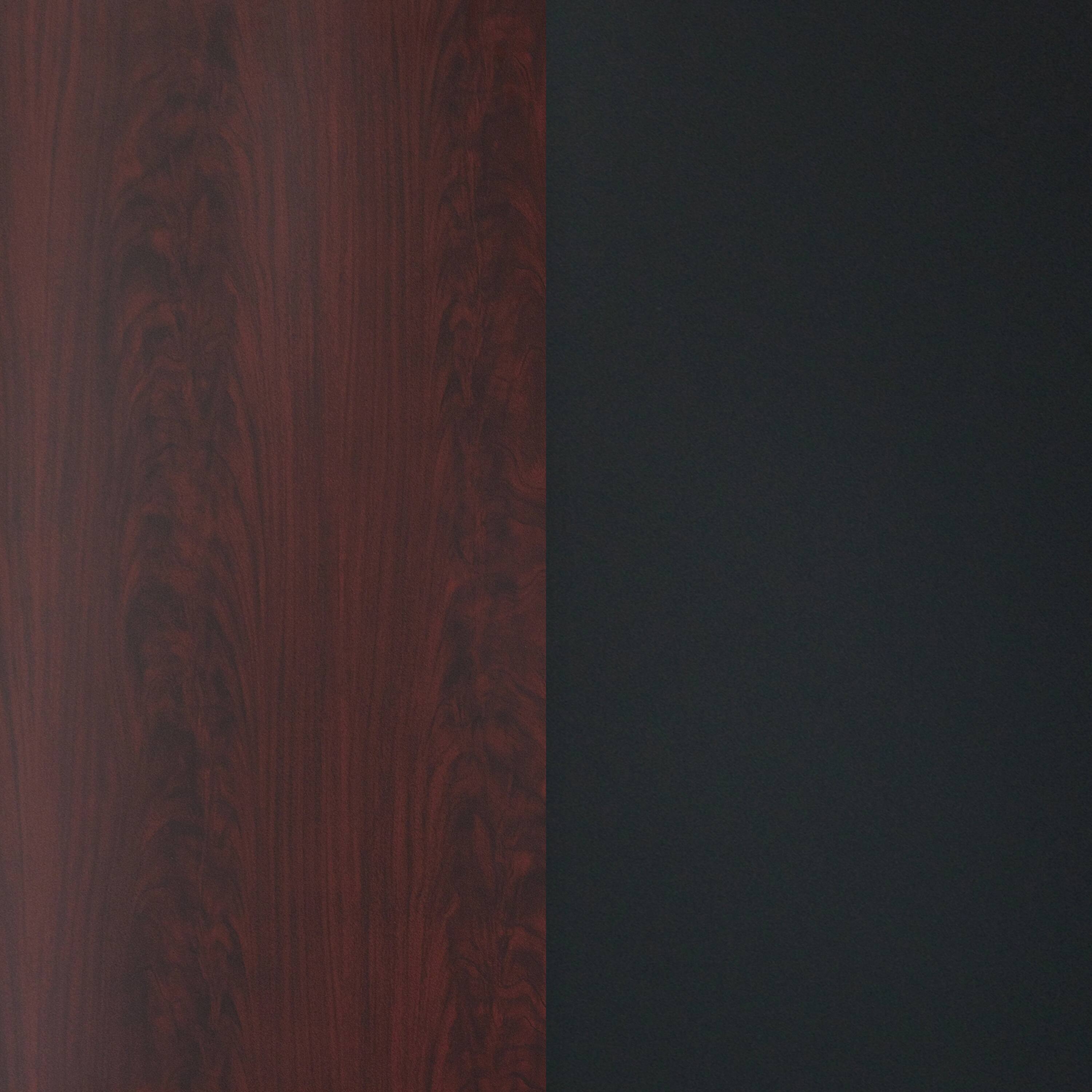 Alt View 3. Emma + Oliver - 24" Square Table Top with Reversible Laminate Top - Black/Mahogany.