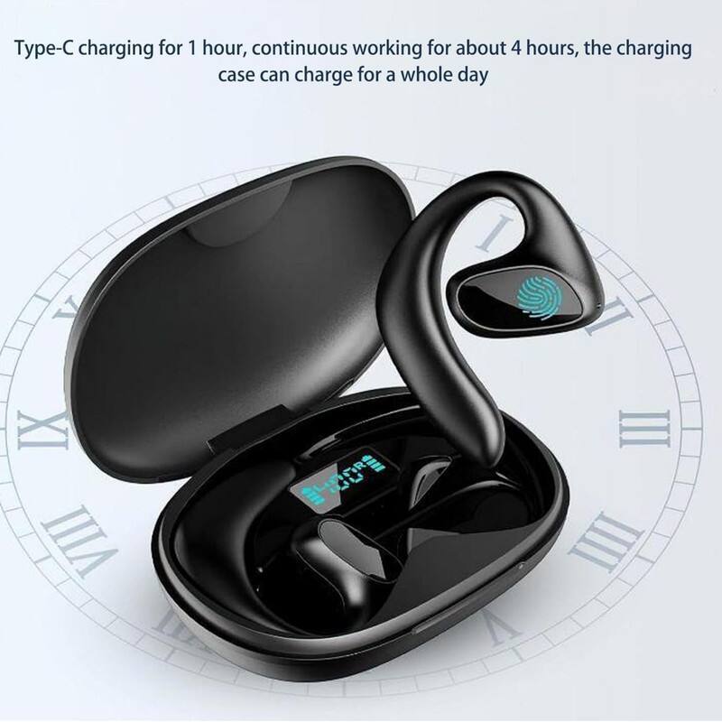 Type-C charging for 1 hour, continuous working for about 4 hours, the charging case can charge for a whole day