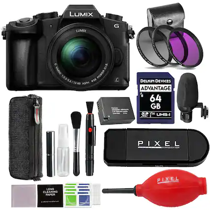 LUMIX LUMIX G VARIO POWER 1:3.5-5.6/12-60 ASPH. 58 S /12-60
DELKIN DEVICES ADVANTAGE 64 GB SP V30 UHS-I XC I
PIXEL CONNECTION PIXEL CONNECTION
LENS CLEANING PAPER
Confina wor NEE Comrina pt n