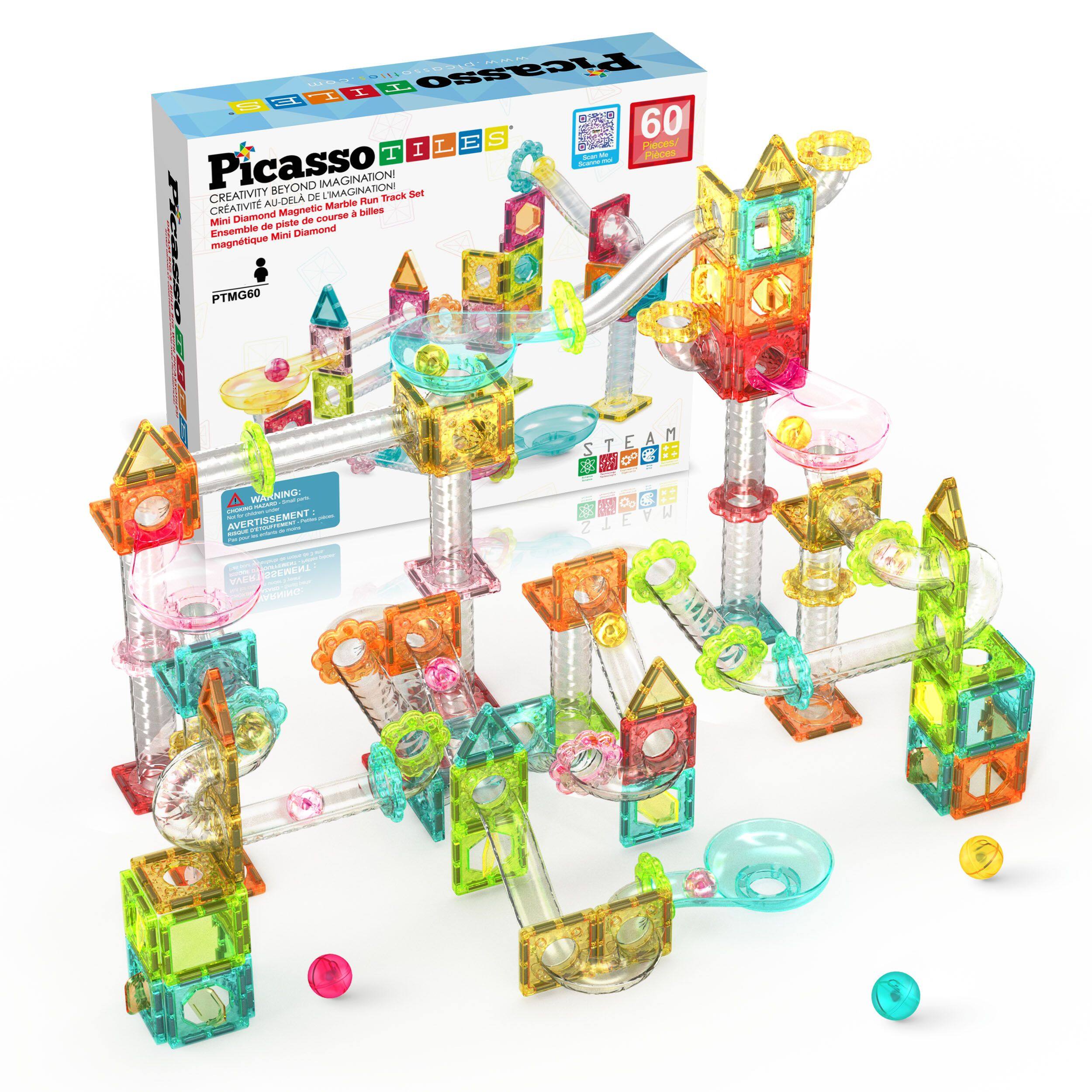 Picasso TILES
CREATIVITY BEYOND IMAGINATION
60 Pieces
Ensemble de pièces de diamant magnétique
PTMG60
AVERTISSEMENT
STEAM