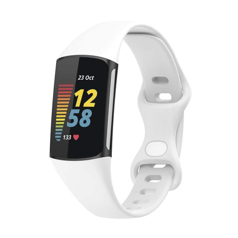 StrapsCo - Slim Active Band Silicone Rubber Watch Strap For Fitbit Charge 6 - White price history on PriceWatchPro