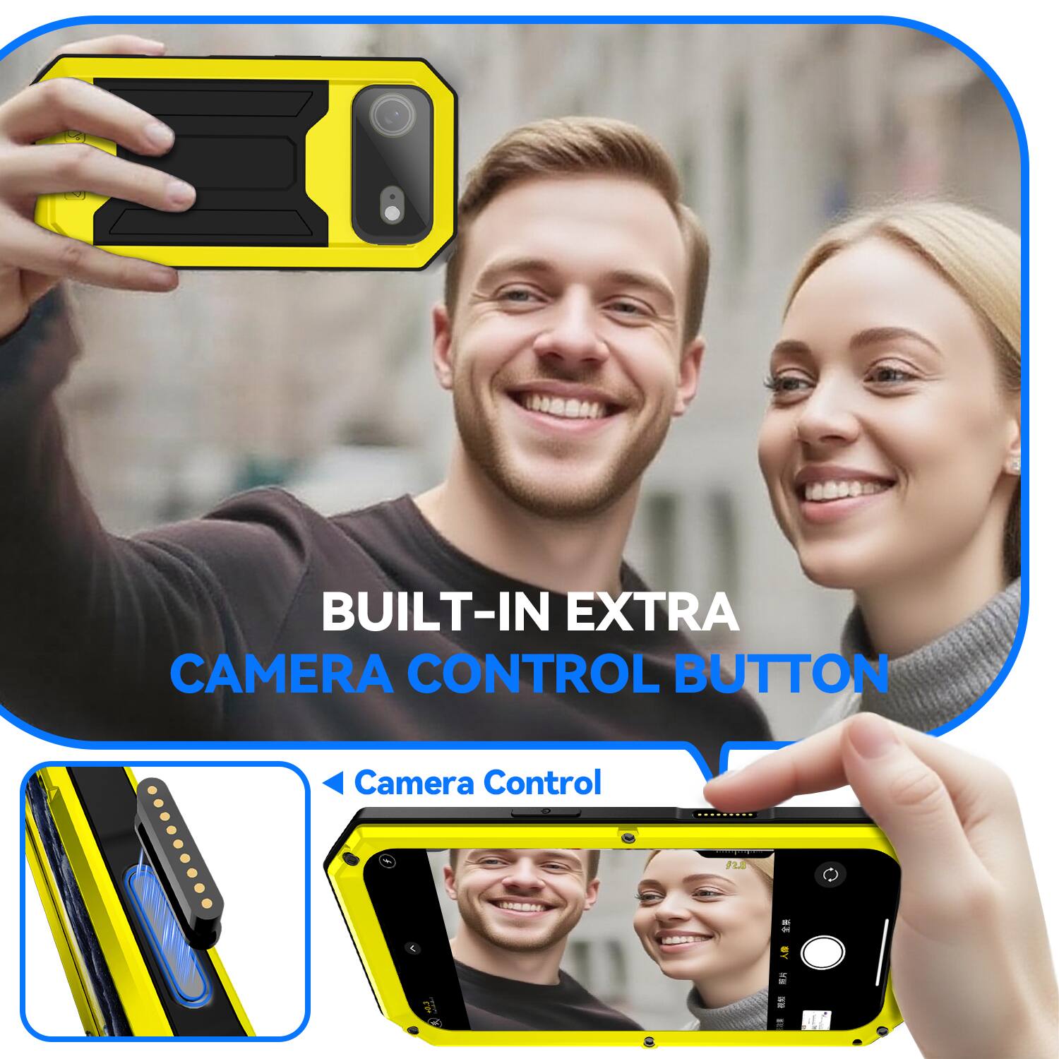 BUILT-IN EXTRA CAMERA CONTROL BUTTON

Camera Control