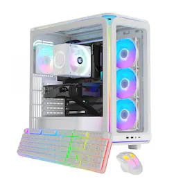iBUYPOWER - Element Gaming Desktop PC - AMD Ryzen 7 8700F, NVIDIA GeForce RTX 5060 8GB, 16GB DDR5 RGB, 1TB NVMe SSD - White
