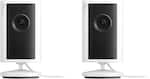 Front. Ring - Indoor Cam Plus, Plug-In, Retinal 2K for enhanced video quality, 6x Zoom, Night Vision for color night vision, 2pk - White.