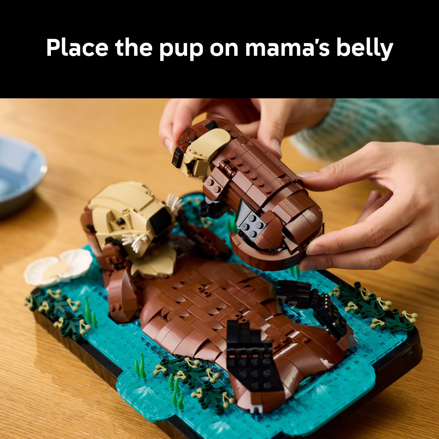 Place the pup on mama's belly