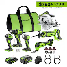$750+ VALUE IF PURCHASED SEPARATELY
greenworks
