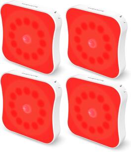 RTMB - Red Motion Sensor Night Light, Rechargeable, Magnetic, 4-Pack