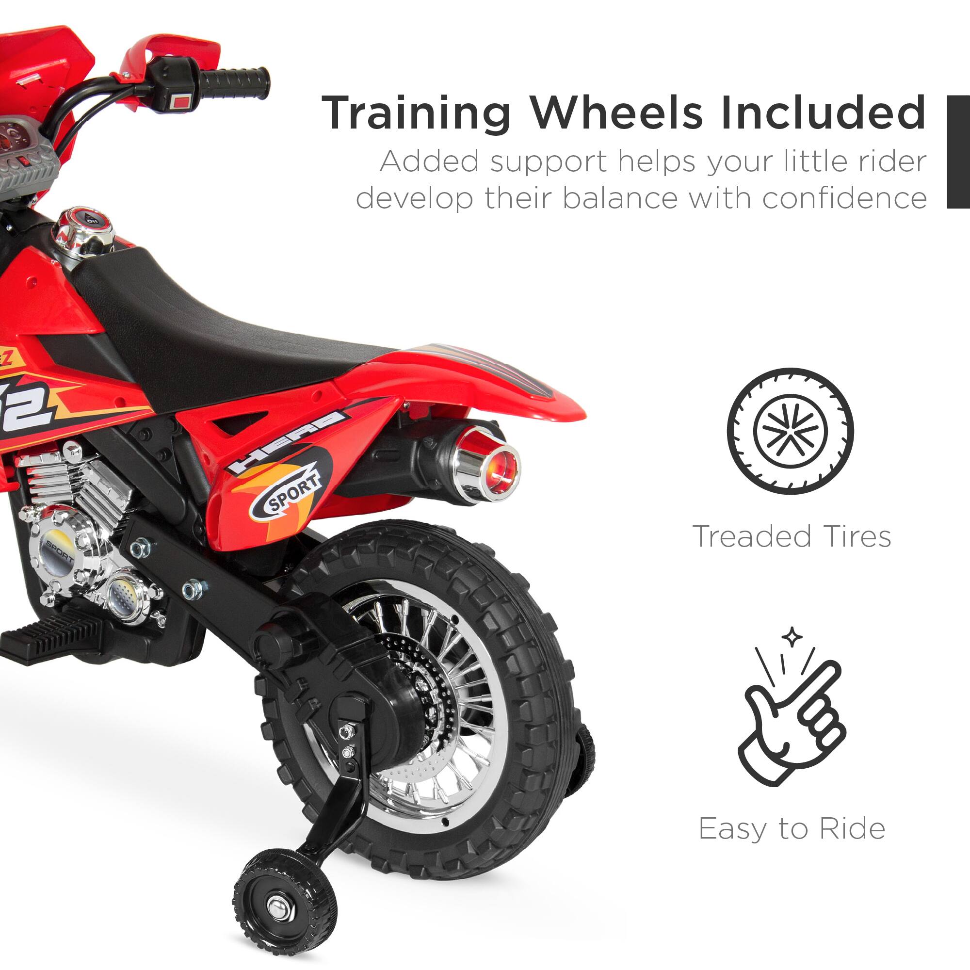 Training Wheels Included: Added support helps your little rider develop their balance with confidence. Treaded Tires: Easy to Ride.