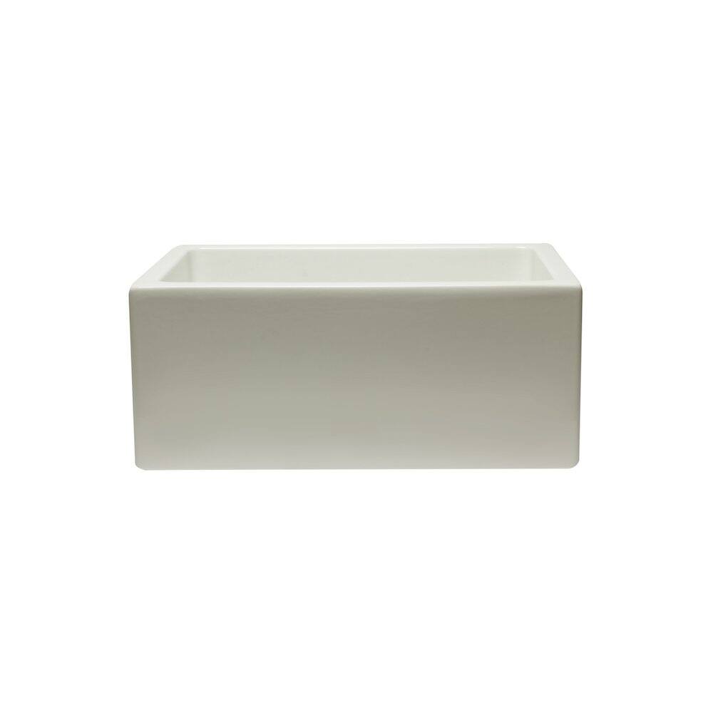 Alt View 2. Alfi - ALFI brand 24 inch Biscuit Reversible Smooth / Fluted Single Bowl Fireclay Farm Sink - Beige.