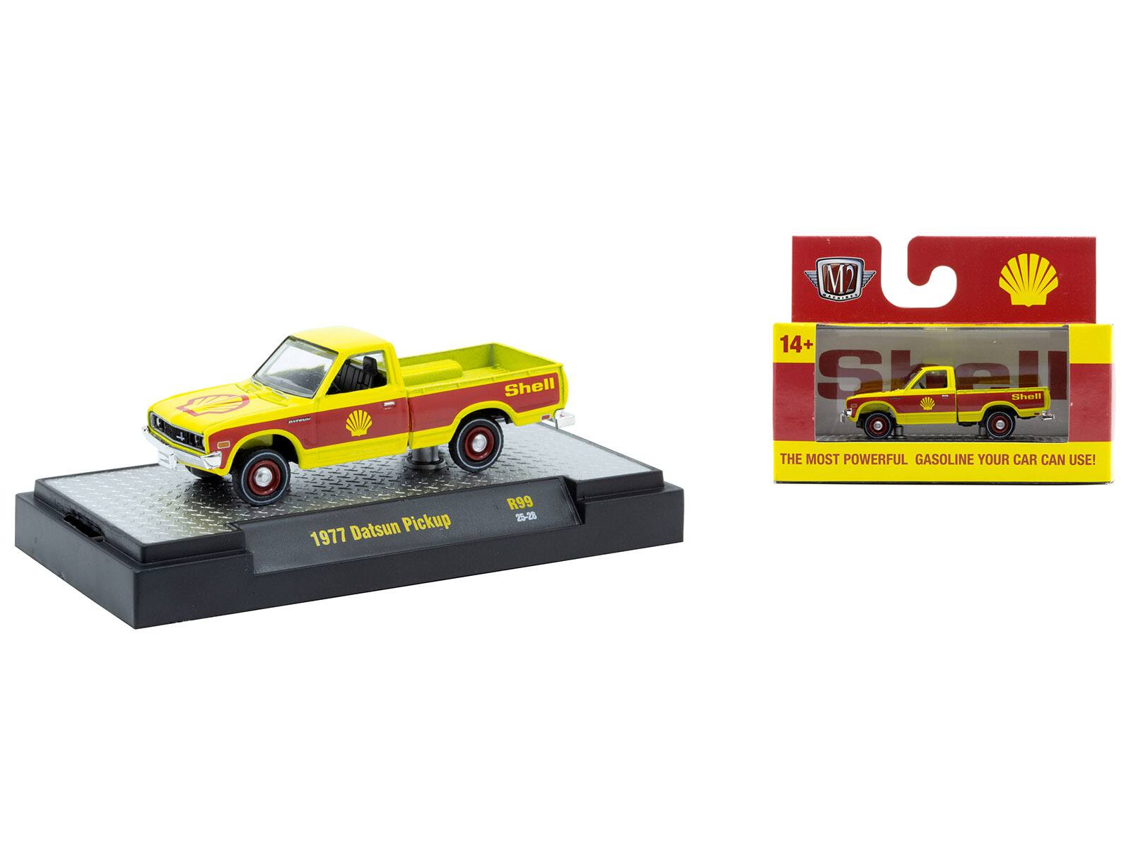 M2 FO - Shell 14+ Shell  
THE MOST POWERFUL GASOLINE YOUR CAR CAN USE!  
Datsun Pickup 1977 R99 25-22
