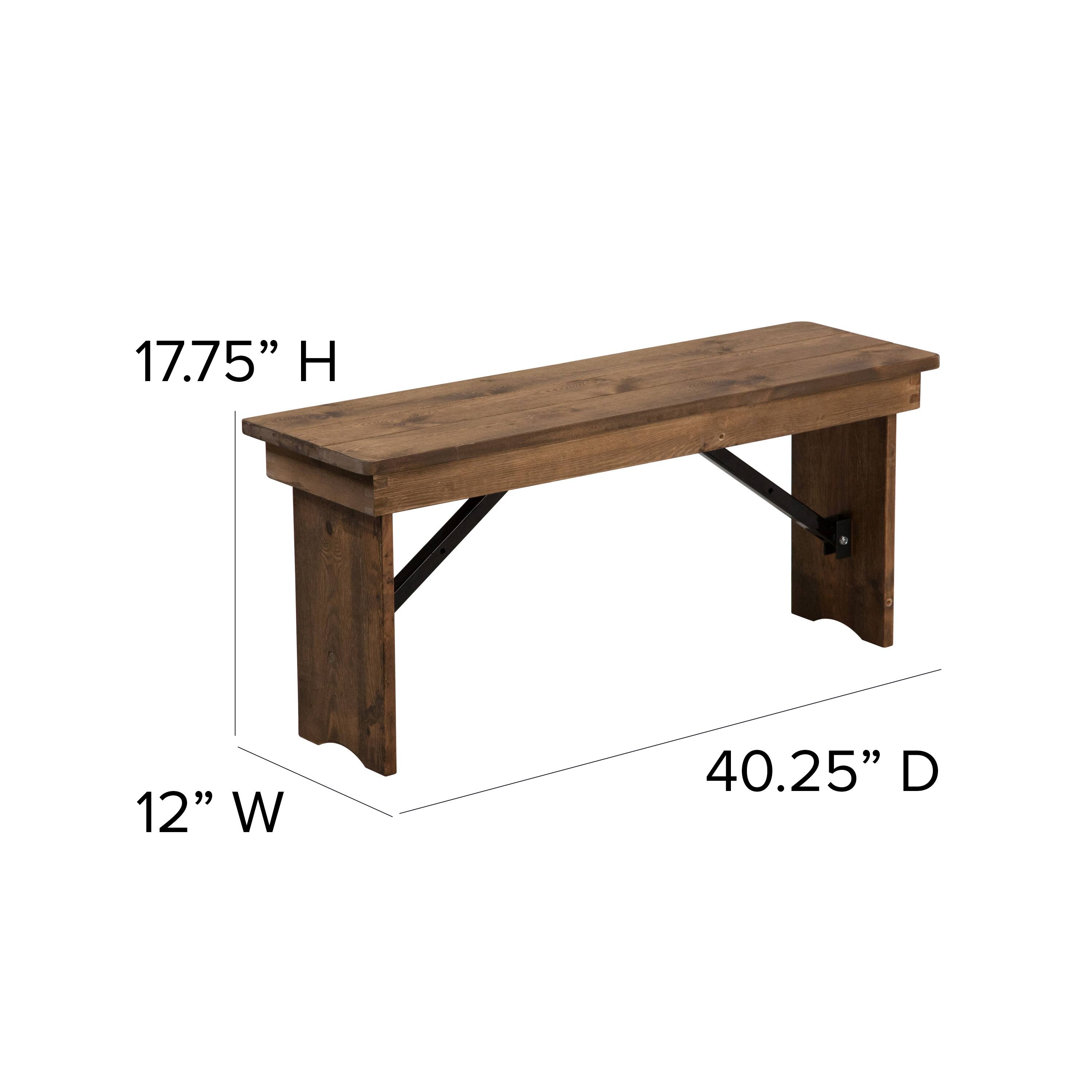 17.75" H  
12" W  
40.25" D