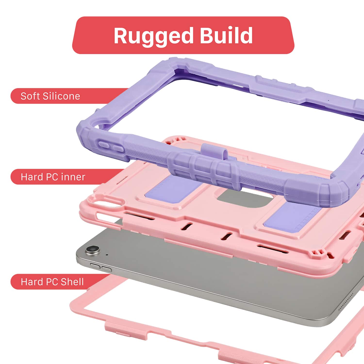 Rugged Build
- Soft Silicone
- Hard PC inner
- Hard PC Shell