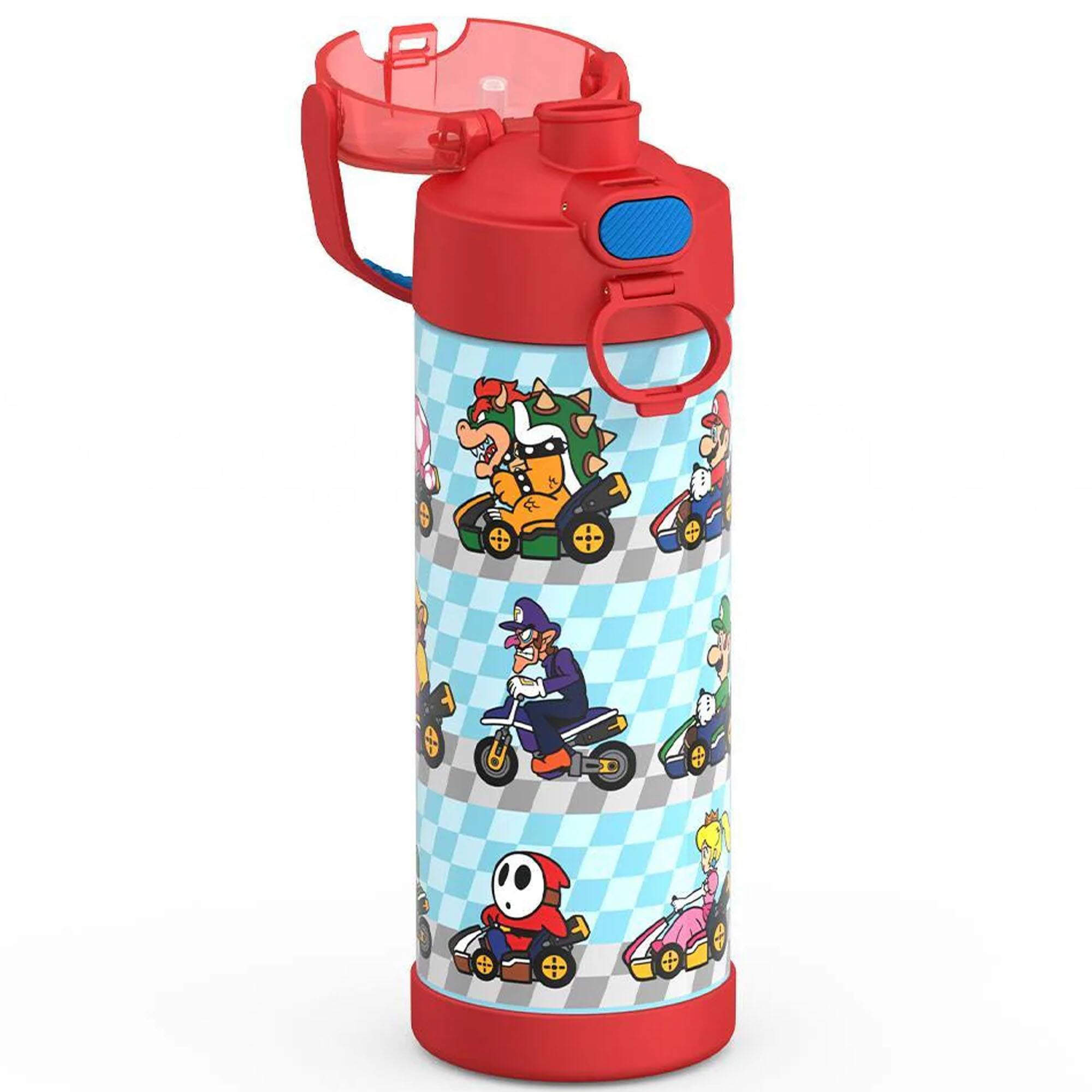 Alt View 2. Thermos - Thermos 16 oz. Kid's Funtainer Stainless Steel Water Bottle - Mario Kart - Mario Kart.