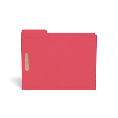 Alt View 3. Staples - Reinforced Classification Folder, 3/4" Expansion, Letter Size, Red, 50/Box  - Red.