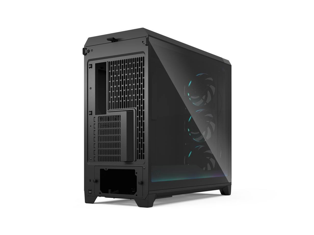 Alt View 9. Fractal Design - Fractal Design Meshify 3 XL Ambience Pro RGB E-ATX Full Tower PC Case -  Black Chassis with Light Tinted TG Side Panel - Black.