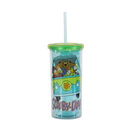 Silver Buffalo - Scooby-Doo Mystery Machine Carnival Cup With Lid and Straw | Holds 20 Ounces - Multi-Colored