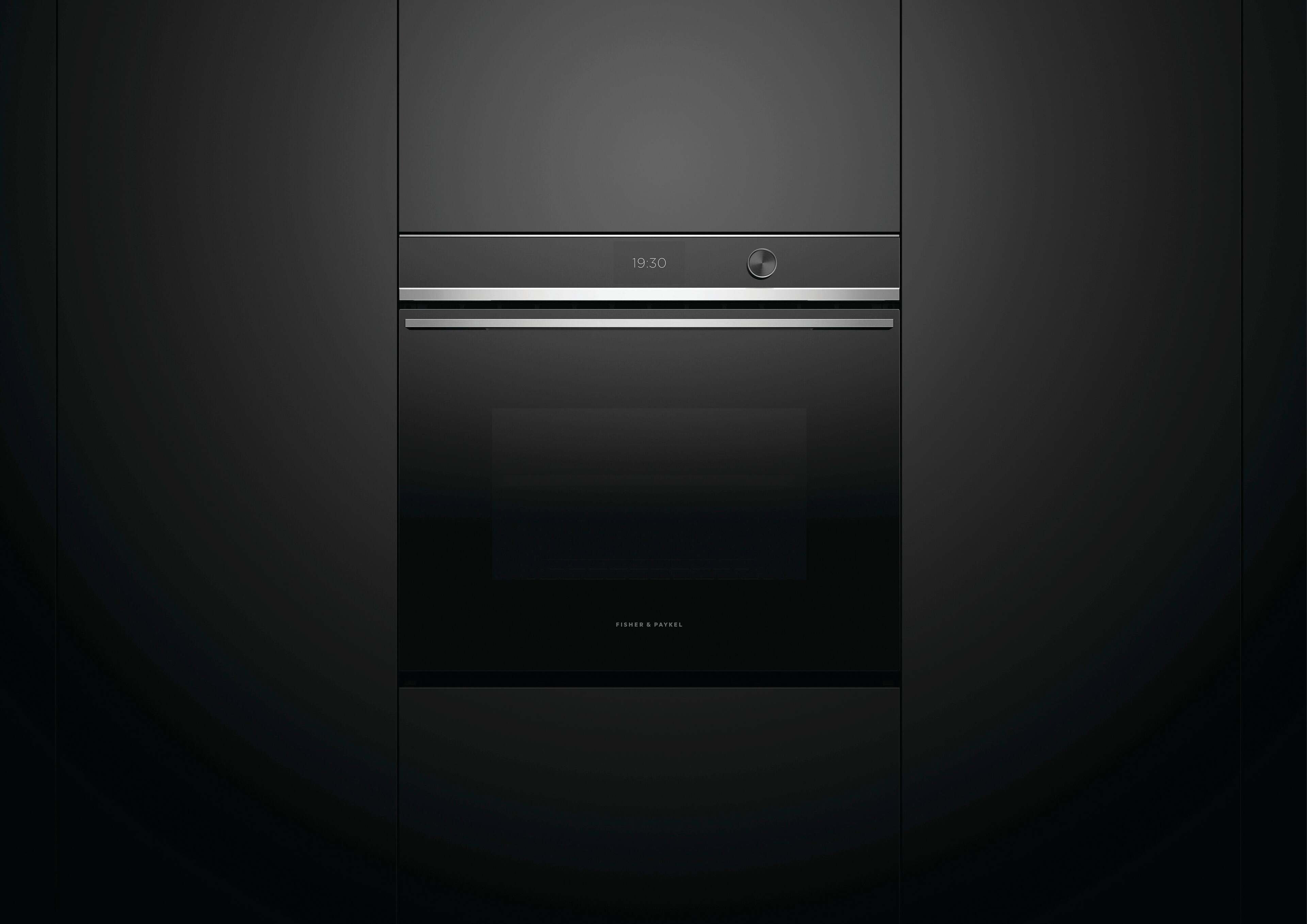 Alt View 12. Fisher & Paykel - 30-in Built-In Single Electric Convection Wall Oven - Stainless Steel.