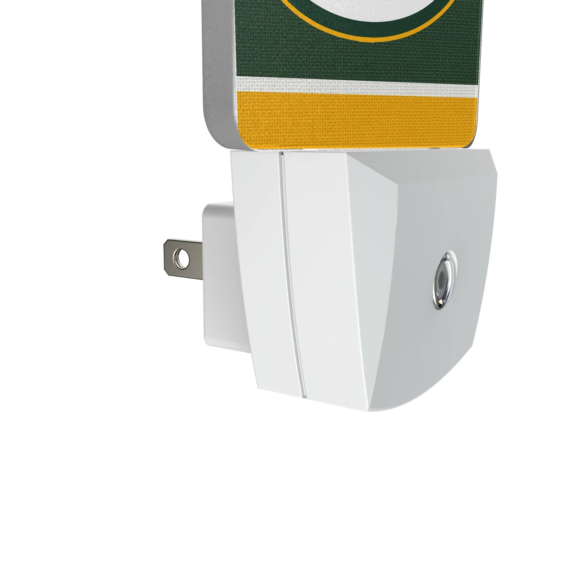 Alt View 2. Keyscaper - Green Bay Packers Stripe Design Nightlight 2-Pack - Multicolor.