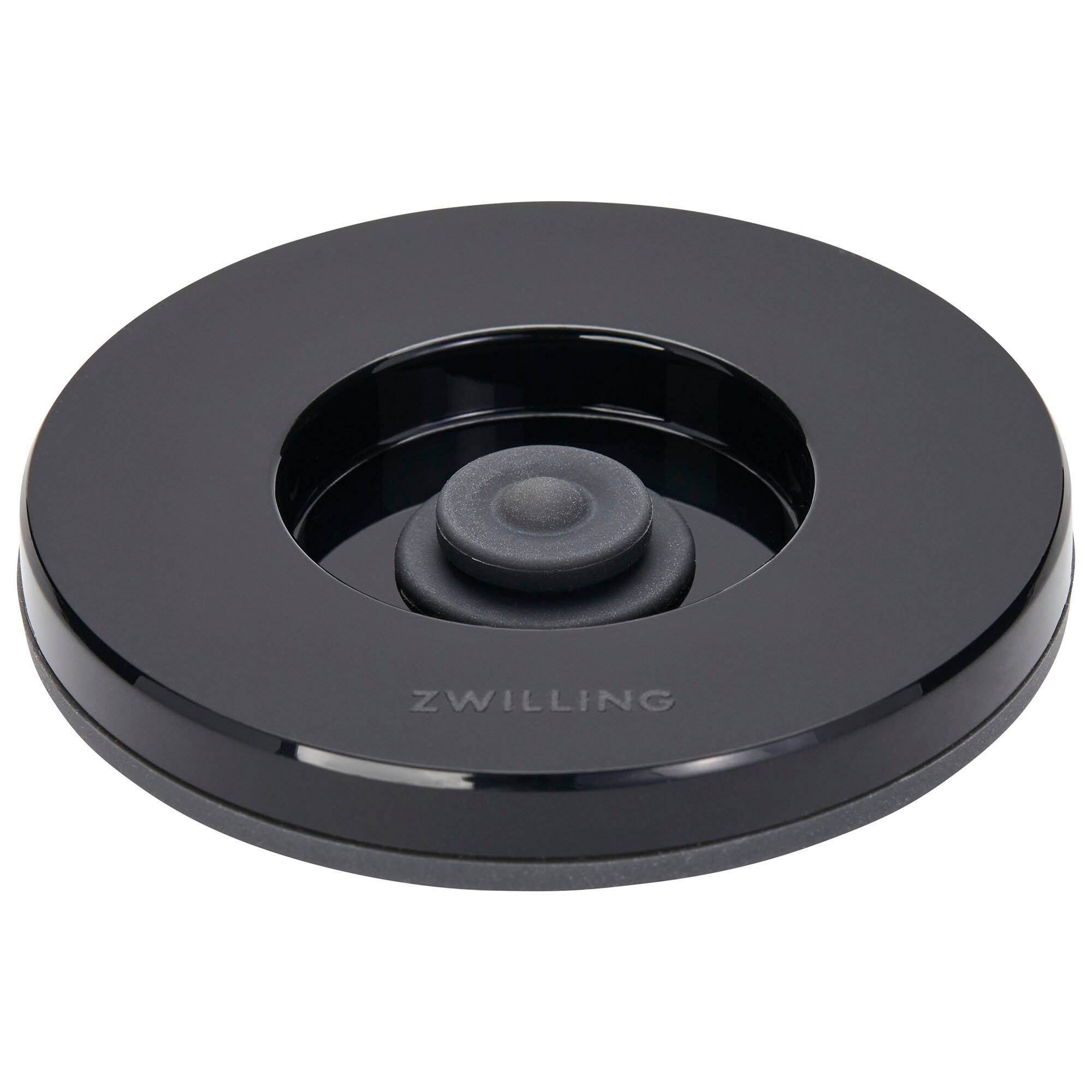 Front. ZWILLING - ZWILLING Enfinigy Vacuum Lid for Power Blender Jar - Black - Black.