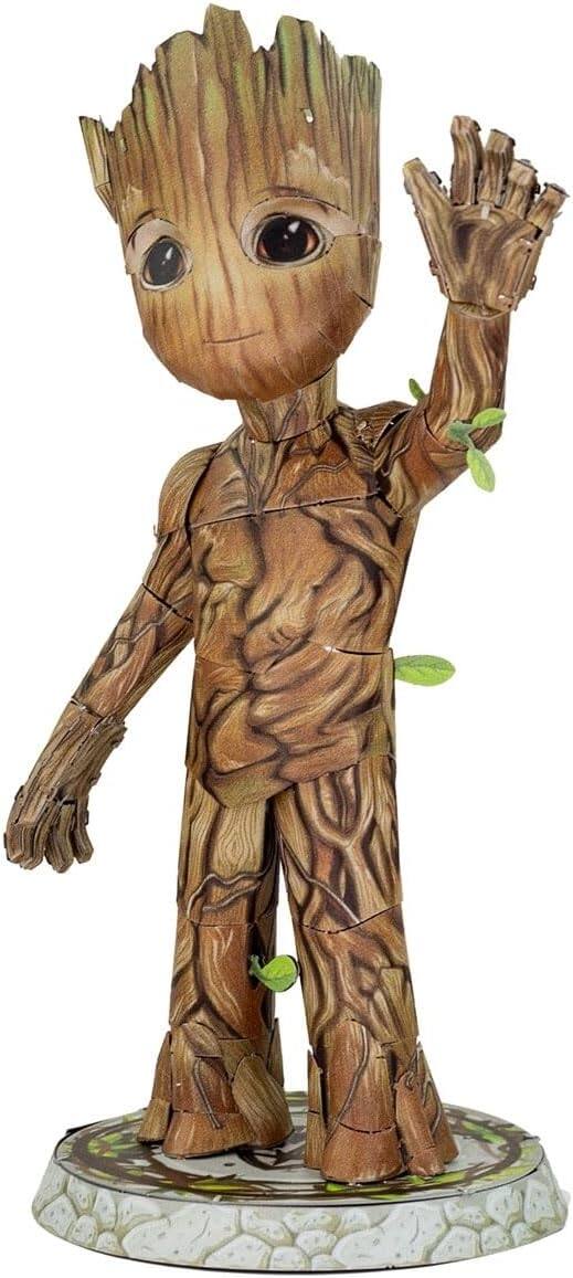 Metal Earth - Guardians of The Galaxy Groot Color 3D Metal Model Kit Fascinations - Silver