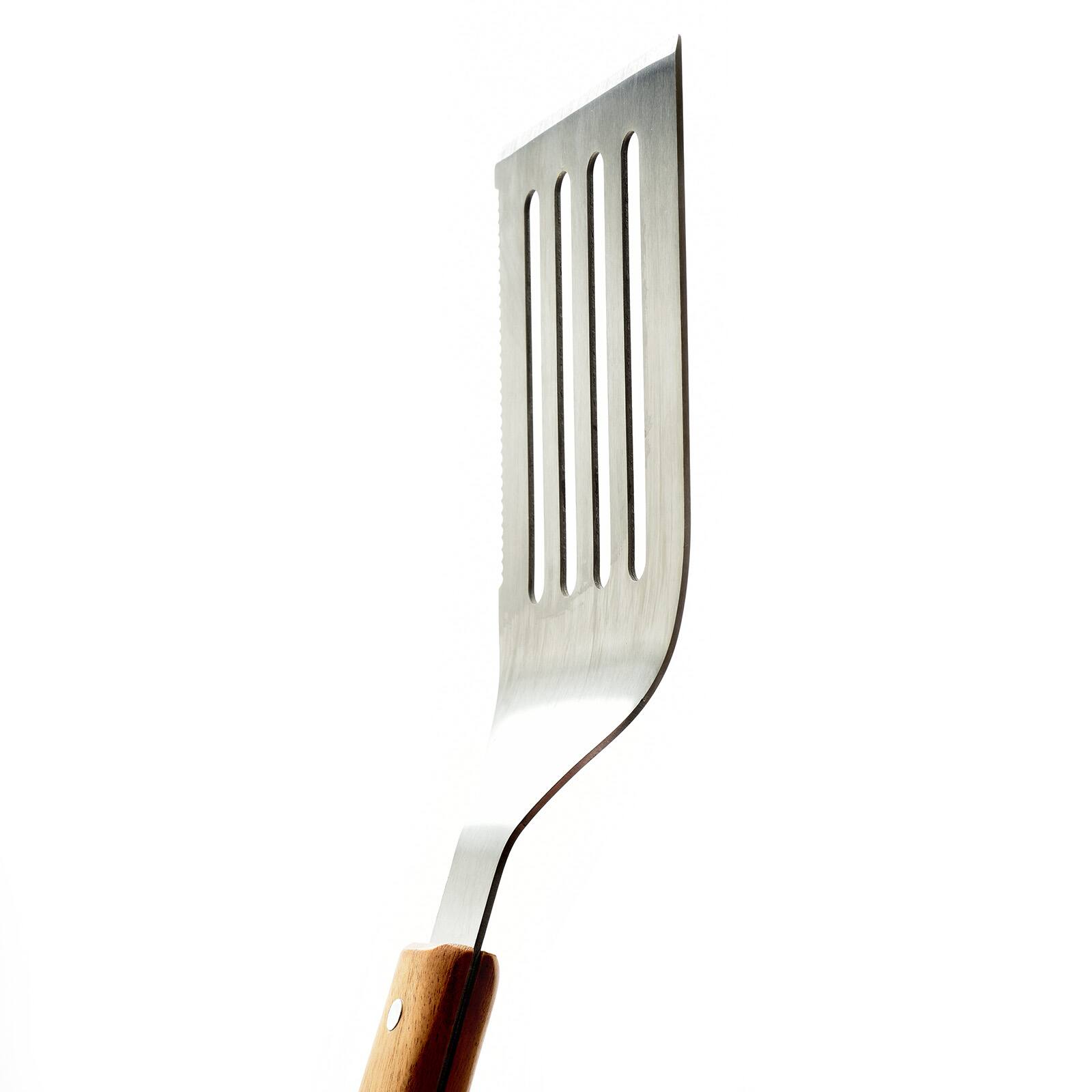 Alt View 1. Norpro - Grill Spatula with Serrated Edge and Acacia Handle, 19-Inch - Brown.