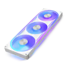 Front. NZXT - NZXT F360U Ultra RGB Fan- 360mm Single-Frame-White - White.