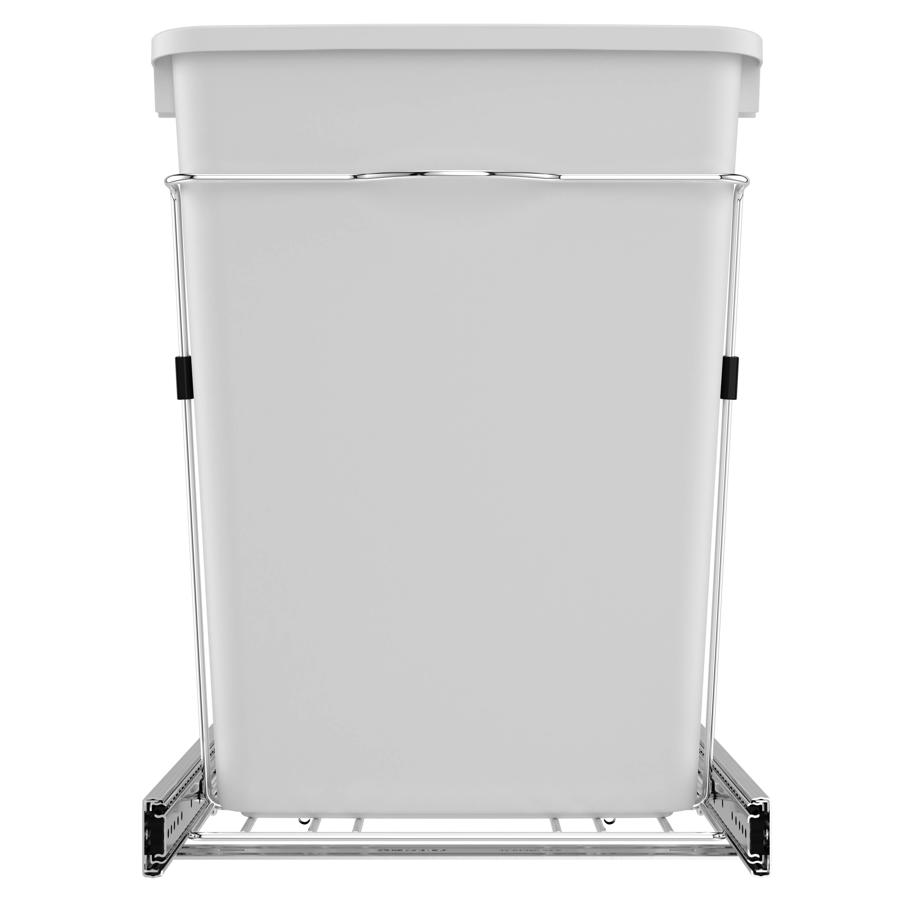 Alt View 7. Rev-A-Shelf - Rev-A-Shelf Double Pullout Trash Can 35 qt. for Kitchen, White, RV-18KD-11C S - White.