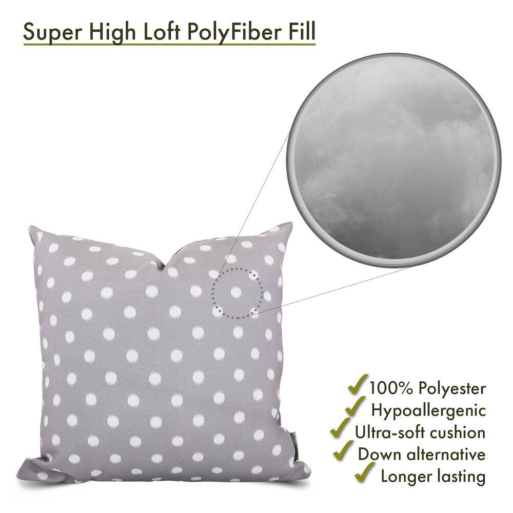Super High Loft PolyFiber Fill

- 100% Polyester
- Hypoallergenic
- Ultra-soft cushion
- Down alternative
- Longer lasting
