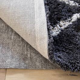 Emma + Oliver - Non-Slip 1/4 Inch Thick Multi-Surface Reversible Area Rug Pad - Gray