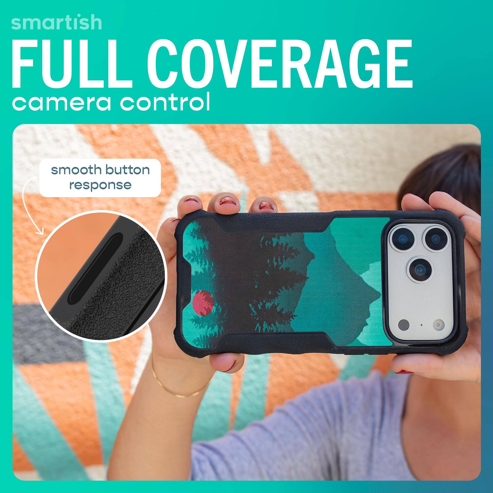 smartish  
FULL COVERAGE  
camera control  

smooth button response